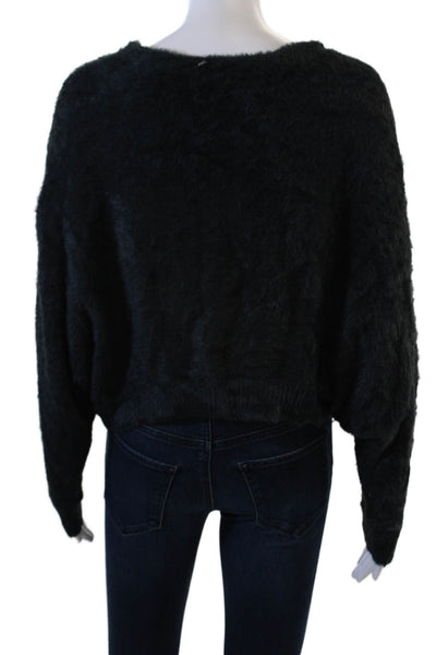 FP One by Free People Unisex Cardigan Black Button 100% Nylon Size S