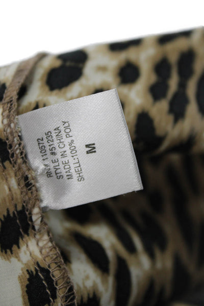 Twelfth Street by Cynthia Vincent Women Animal Print Blouse Beige Size M