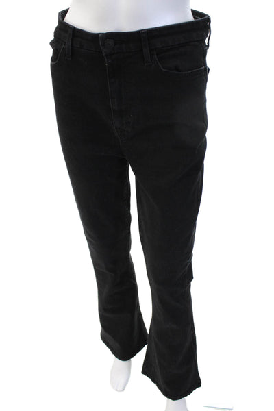 7 For All Mankind Women Mid Rise Black Wool Blend Pants Size 30
