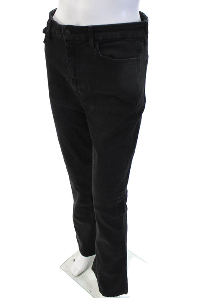 7 For All Mankind Women Mid Rise Black Wool Blend Pants Size 30