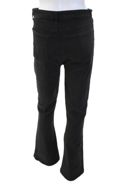 7 For All Mankind Women Mid Rise Black Wool Blend Pants Size 30