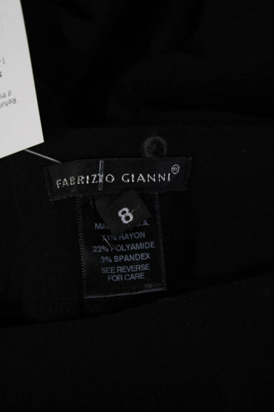 Fabrizio Gianni Women Cropped Ankle Pants Black Size 8