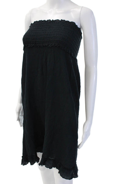 Jet John Eshaya Women Black Sundress Sleeveless Cotton Mid Calf Size 2