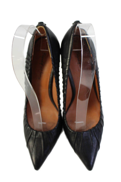 Elizabeth & James Womens Pointed Toe Slip On Heels Black Size 6