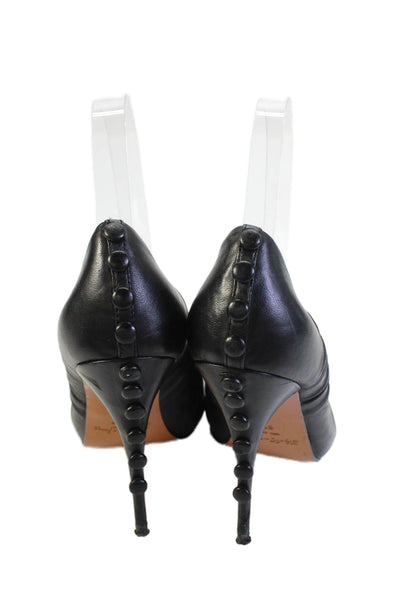 Elizabeth & James Womens Pointed Toe Slip On Heels Black Size 6