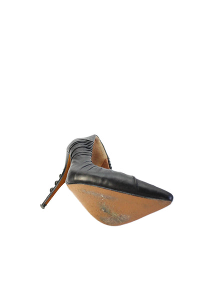 Elizabeth & James Womens Pointed Toe Slip On Heels Black Size 6