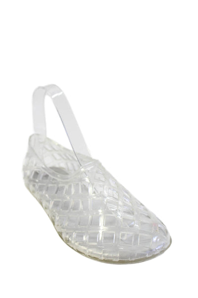 Jeffrey Campbell Womens Textured Slip On Casual Flats Clear Size EUR 37