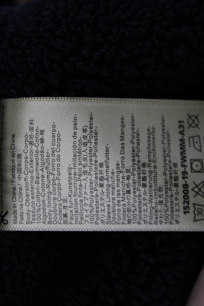Scotch & Soda Mens Dark Blue Cotton Collared Snap Jacket Size S