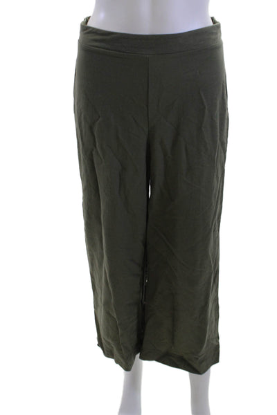 MNG Women Cropped Army Solid Polyester Pants Size S