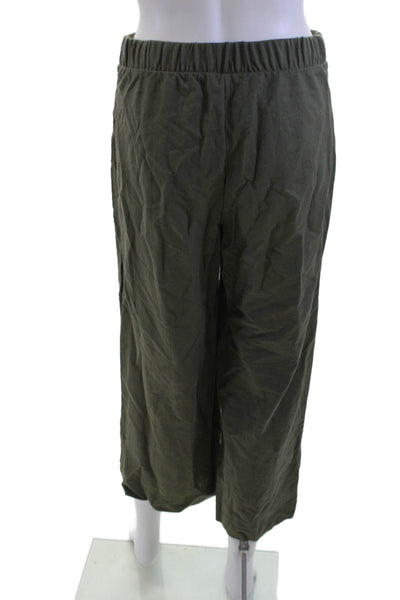 MNG Women Cropped Army Solid Polyester Pants Size S