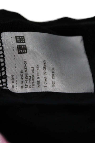 Uniqlo Mens Black 100% Cotton Crew Neck Short Sleeve T-Shirt Size S