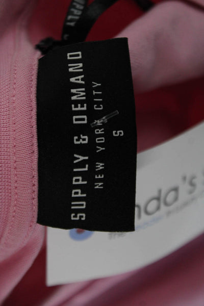 Supply & Demand Mens Pink Graphic Snake Crew Neck Cotton T-Shirt Size S