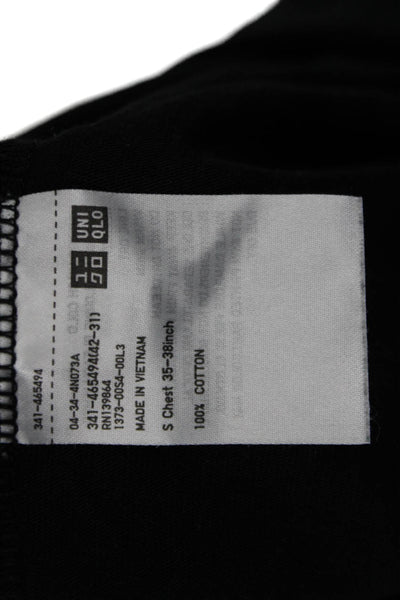 Uniqlo Mens Black 100% Cotton Crew Neck Short Sleeve T-Shirt Size S
