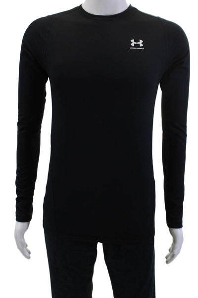 Under Armour Mens Long Sleeve Crew Neck Black T-Shirt Size XL