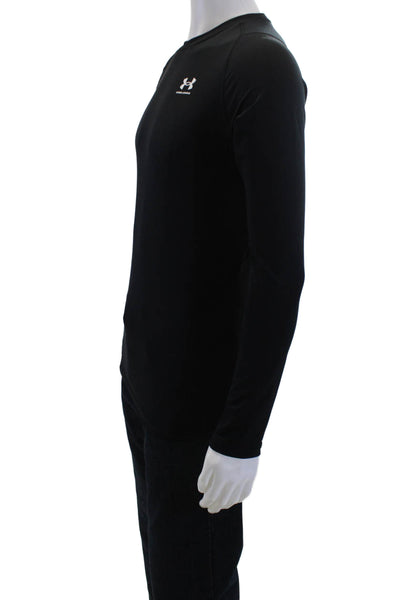 Under Armour Mens Long Sleeve Crew Neck Black T-Shirt Size XL