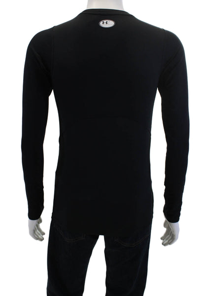 Under Armour Mens Long Sleeve Crew Neck Black T-Shirt Size XL