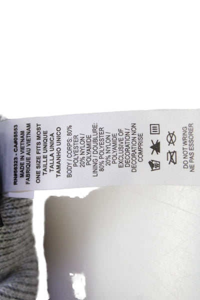 Nike Mens Casual Knit Fold Over Logo Beanie Gray OS