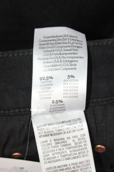 Mother Womens Cropped Skinny Black High Rise Jeans Size 24