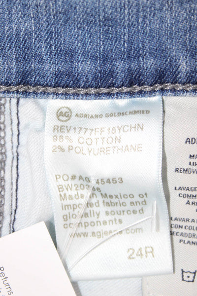 AG Adriano Goldschmied Womens Ankle Skinny Jeans Blue High Rise Petite Size 24