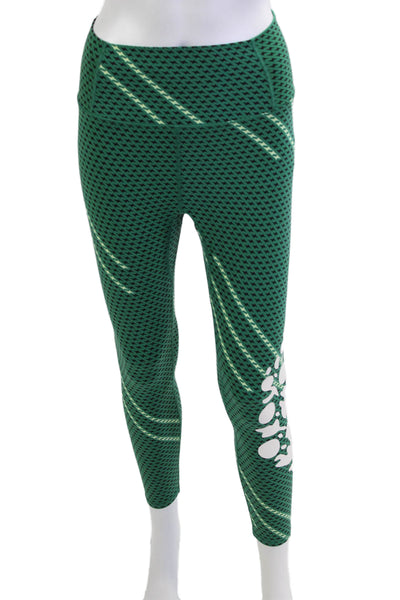 FP Movement Womens Ankle Leggings Green Geometric 79% Nylon 21% Elastane Size M