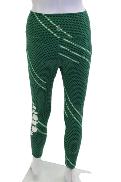 FP Movement Womens Ankle Leggings Green Geometric 79% Nylon 21% Elastane Size M