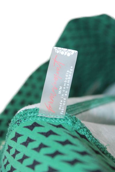 FP Movement Womens Ankle Leggings Green Geometric 79% Nylon 21% Elastane Size M