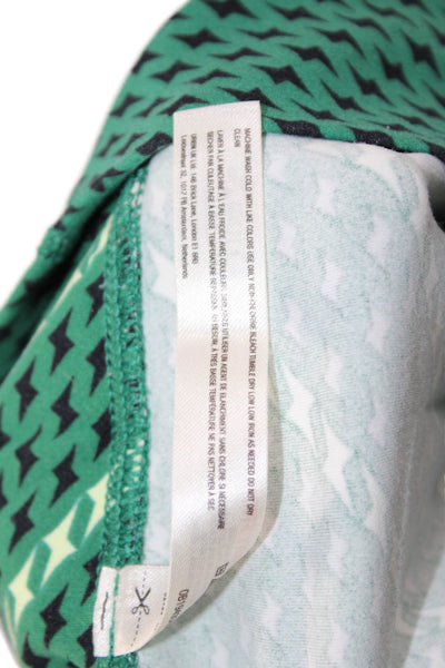 FP Movement Womens Ankle Leggings Green Geometric 79% Nylon 21% Elastane Size M