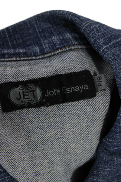 Jet John Eshaya Women Dark Blue Collared Button Jacket 90s Petite Size S