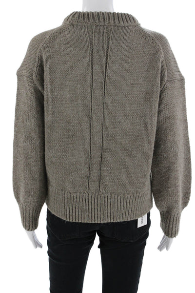MNG Unisex Pullover Sweater Gray Crew Neck Long Sleeve Size S