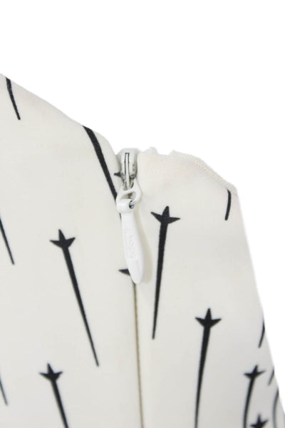 Manning Cartell Women Bodycon Pencil Dress White Sleeveless Hook & Eye Size 10