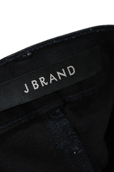 J Brand Womens Skinny Ankle Jeans Black Mid Rise 29 Inseam Size 25