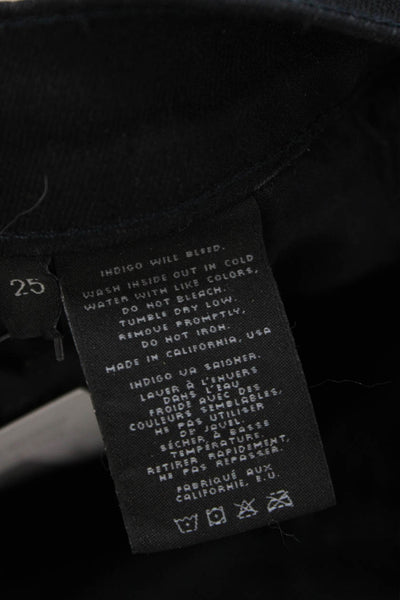 J Brand Womens Skinny Ankle Jeans Black Mid Rise 29 Inseam Size 25