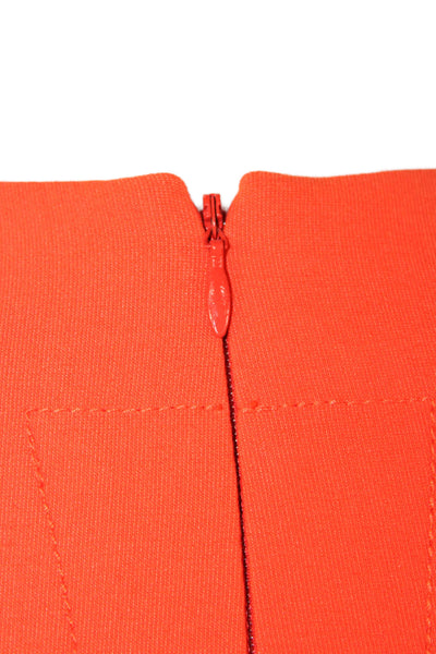 Elizabeth & James Women Fit & Flare Tank Dress Orange High Neck Solid Size 0