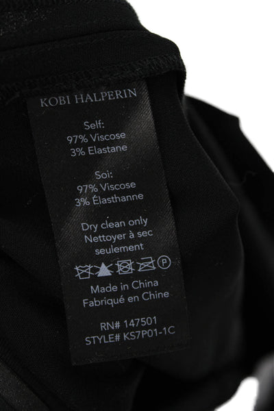 Kobi Halperin Women Black Dress Pants Viscose Blend Button Closure Size M