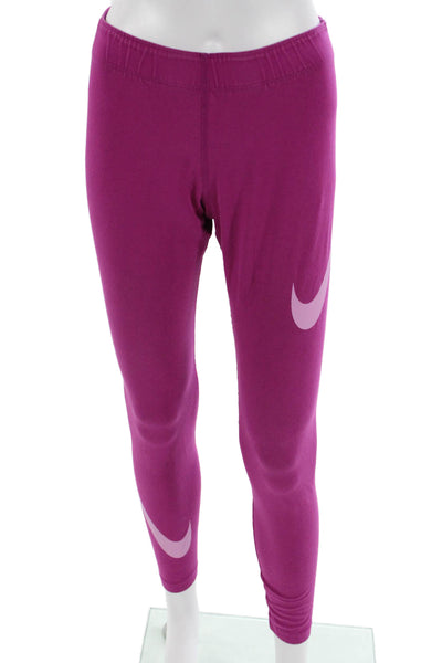 Nike Women Ankle Purple Leggings Size L