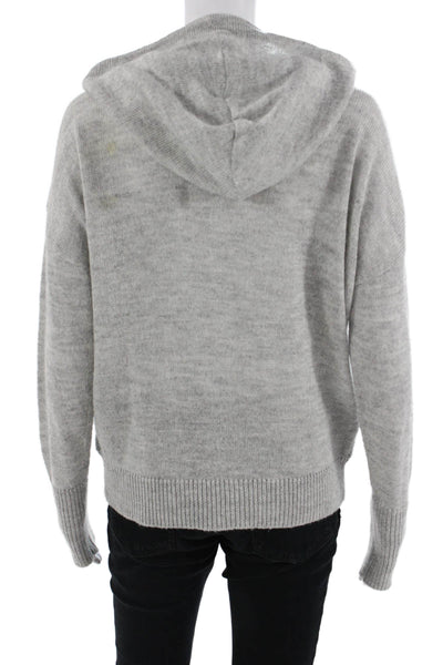 Vici Women Pullover Hoodie Gray Star Graphic Long Sleeve Drawstring Size M