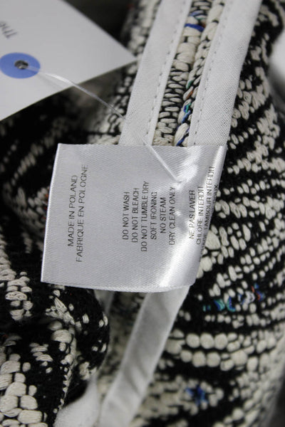 IRO Women Beige Aztec Geometric Blazer Hook & Eye Long Sleeve Size 34