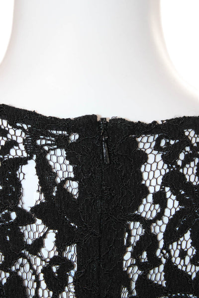 Karen Millen Womens Bodycon Sheath Dress Black Animal Print Knee Length Size 8