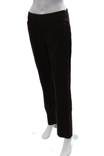 Lafayette 148 New York Women Dress Pants Brown Petite Size 6