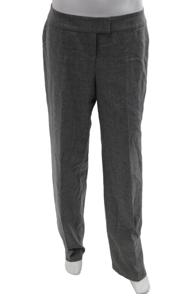 Escada Unisex Dress Pants Gray Wool Button Size 38