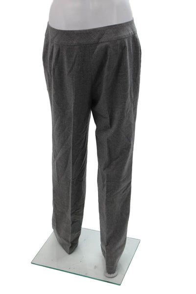 Escada Unisex Dress Pants Gray Wool Button Size 38