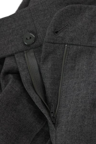 Escada Unisex Dress Pants Gray Wool Button Size 38