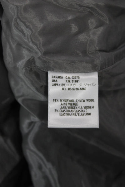 Escada Unisex Dress Pants Gray Wool Button Size 38