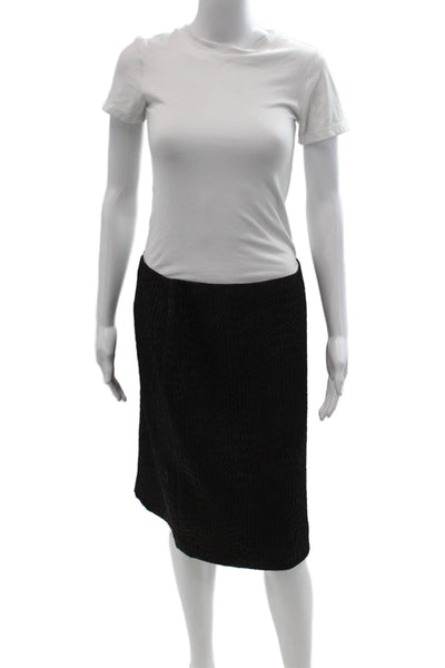 Elie Tahari Womens Straight Pencil Skirt Black Knee Length Size 6