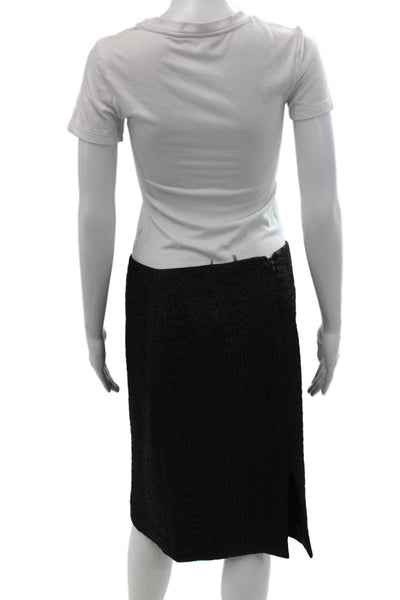 Elie Tahari Womens Straight Pencil Skirt Black Knee Length Size 6