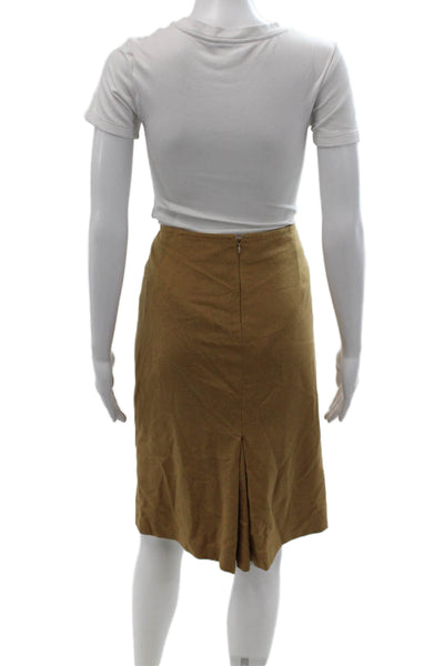 Gianfranco Ferre Women A-Line Wool Skirt Knee Length Brown Size 44