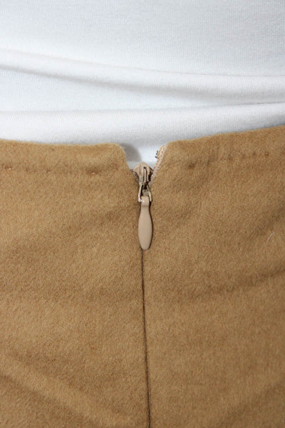 Gianfranco Ferre Women A-Line Wool Skirt Knee Length Brown Size 44