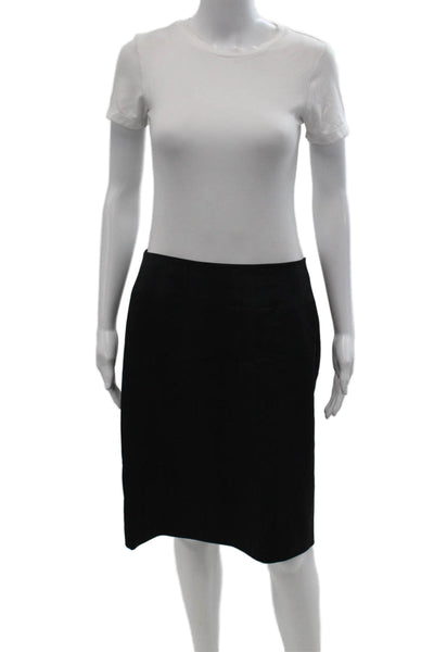 Worth Women Straight Pencil Black Wool Skirt Size 6