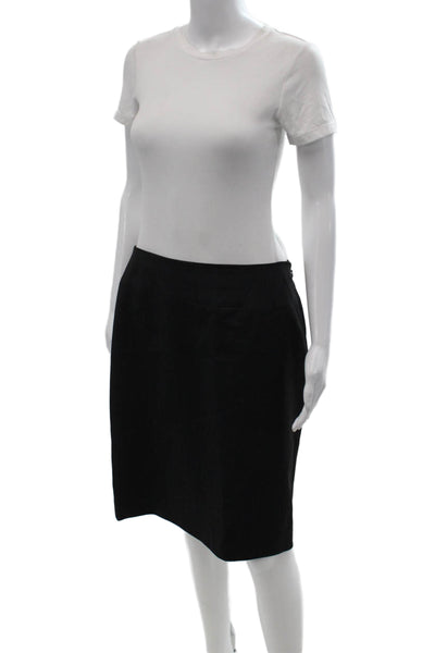Worth Women Straight Pencil Black Wool Skirt Size 6