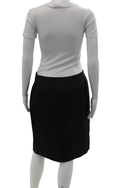 Worth Women Straight Pencil Black Wool Skirt Size 6